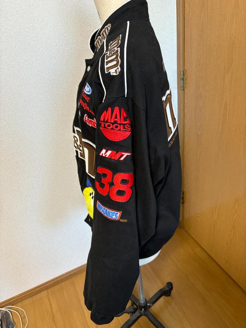 未使用 M&M’s レーシングジャケット Lサイズ 刺繍ロゴ NASCAR系