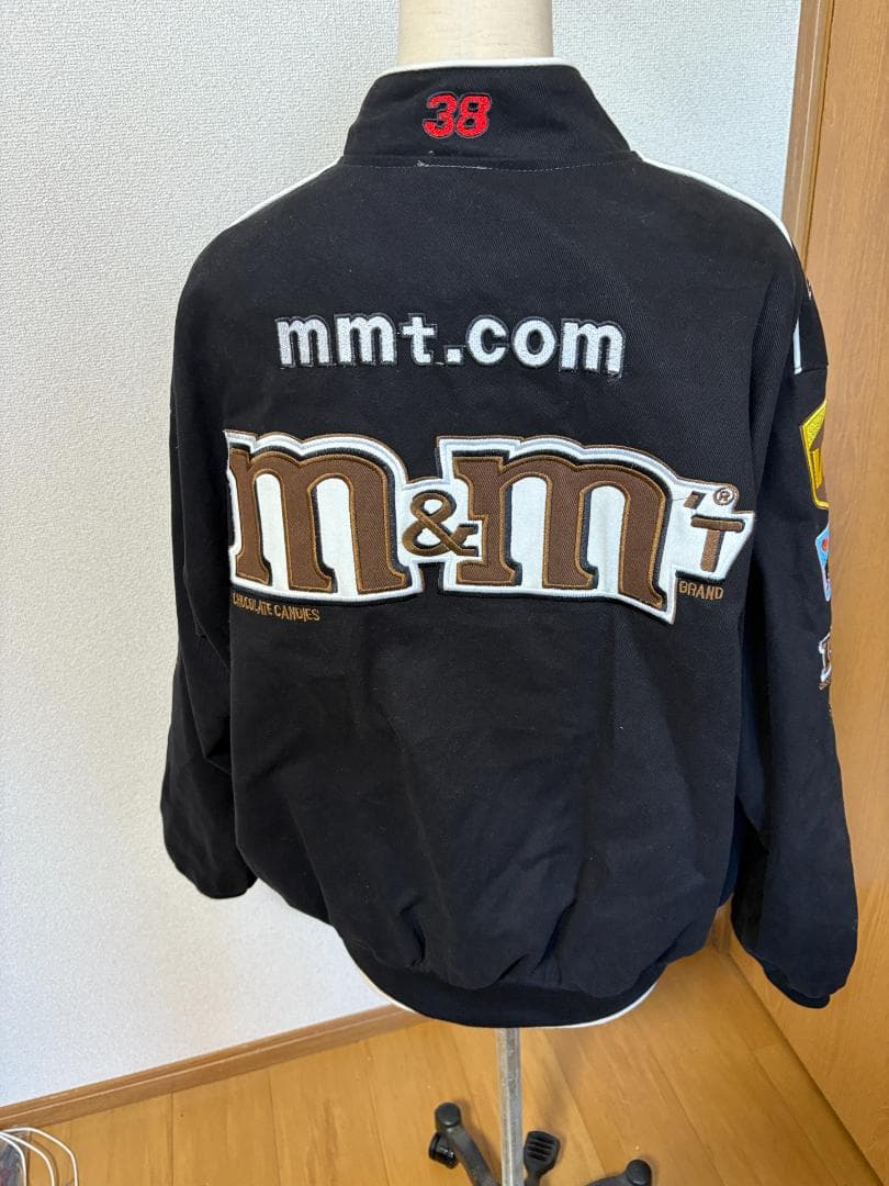 未使用 M&M’s レーシングジャケット Lサイズ 刺繍ロゴ NASCAR系