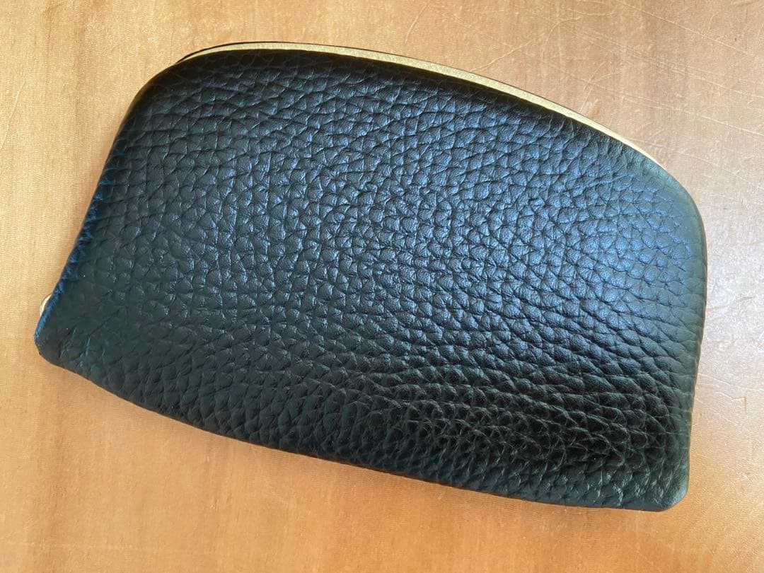 最終お値下げGNUOYP ニュピ 天溝コンパクトウォレット BLACK 野生鹿革