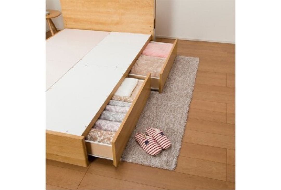 NITORI ニトリ 収納付き ベッドフレーム コンセント 棚 シングル