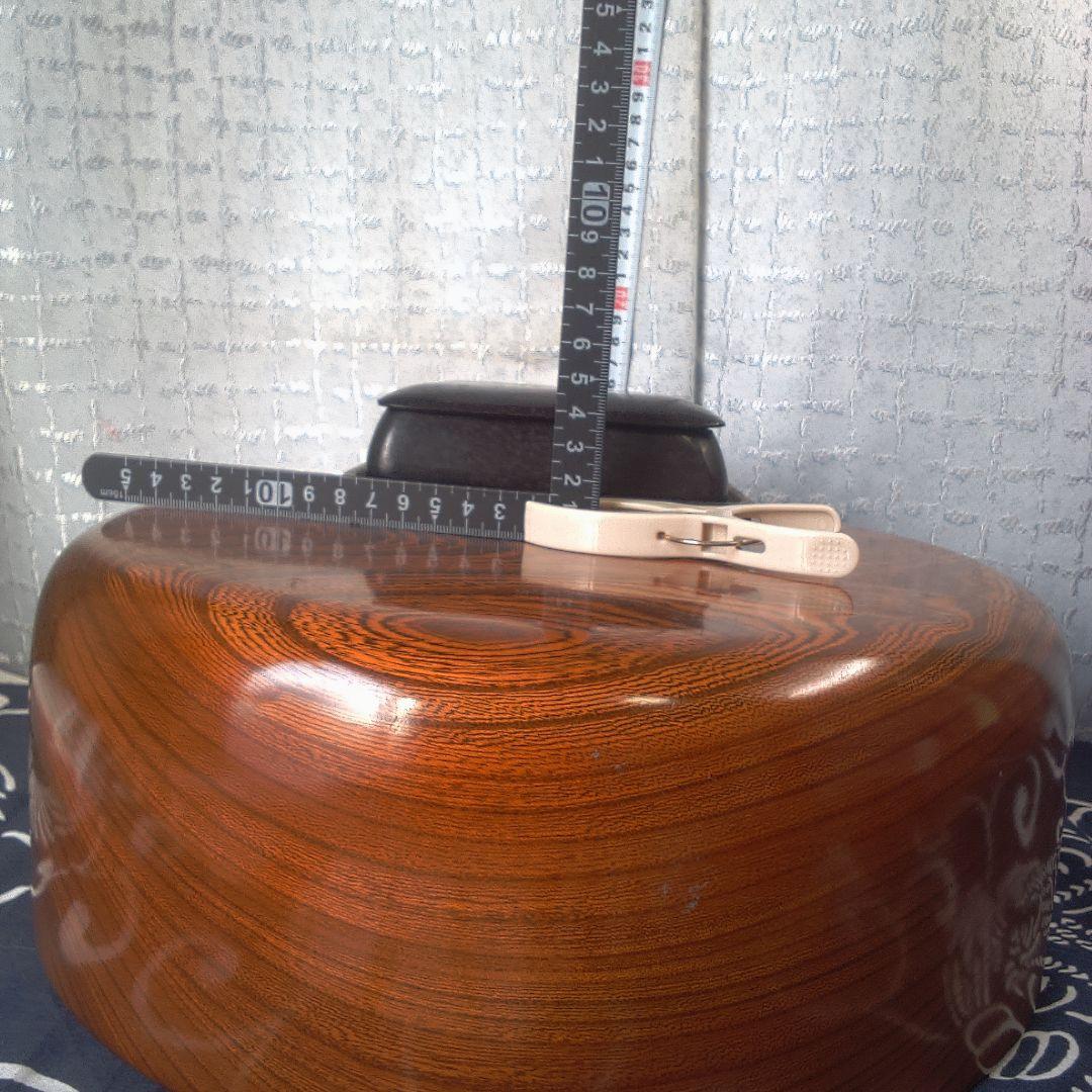 骨董６木製円形茶道具 蓋付き 約10cm