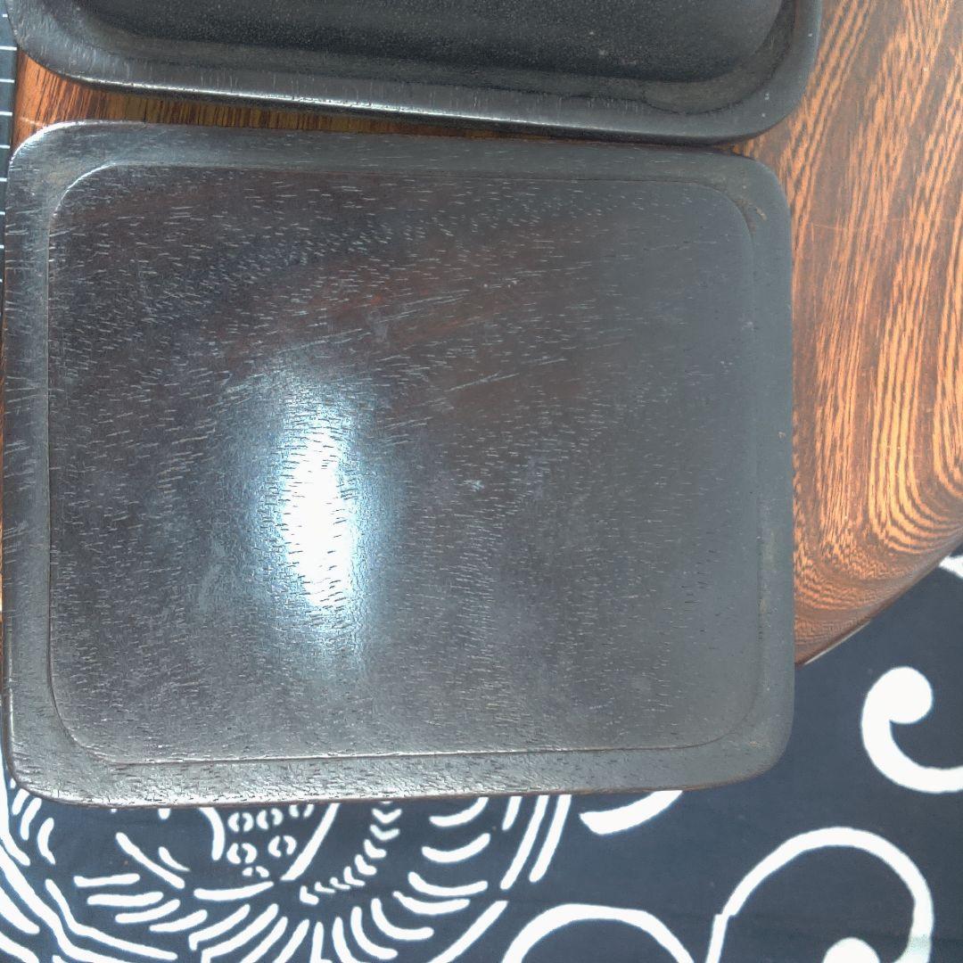 骨董６木製円形茶道具 蓋付き 約10cm