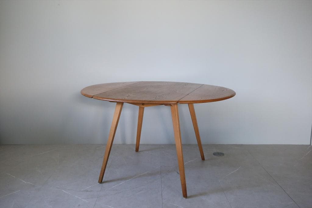 英国アンティークアーコールドロップリーフテーブル/ダイニング机(84-312)