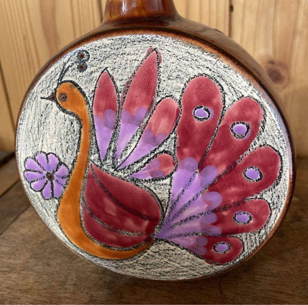 エドゥアルド・ベガ　ビンテージ　陶器　花瓶　フラワーベース　エクアドル　南米