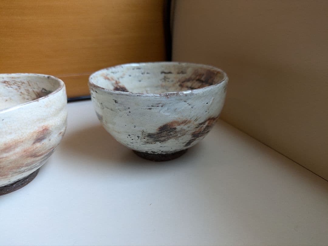 交渉中　恩塚正二　初期　粉引　茶碗　湯呑み　小鉢　5つ