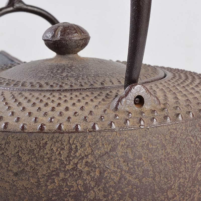 煎茶道具　釜師　菊地政光作　肩霰　銚子　染付山水文替蓋付　共箱　V R9015