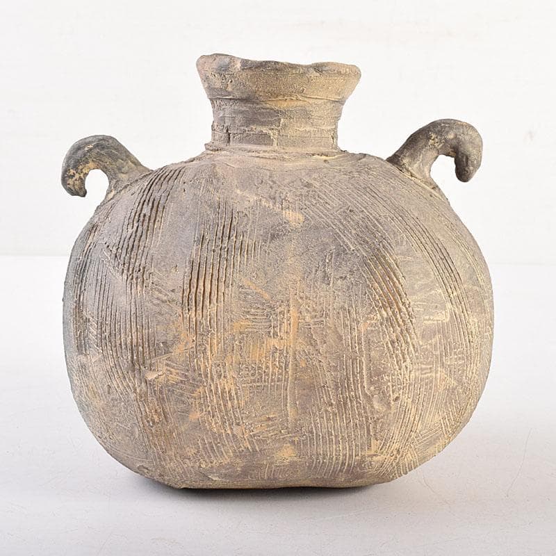 朝鮮美術　須恵器　新羅土器　新羅無細土　壷　　V　R8559