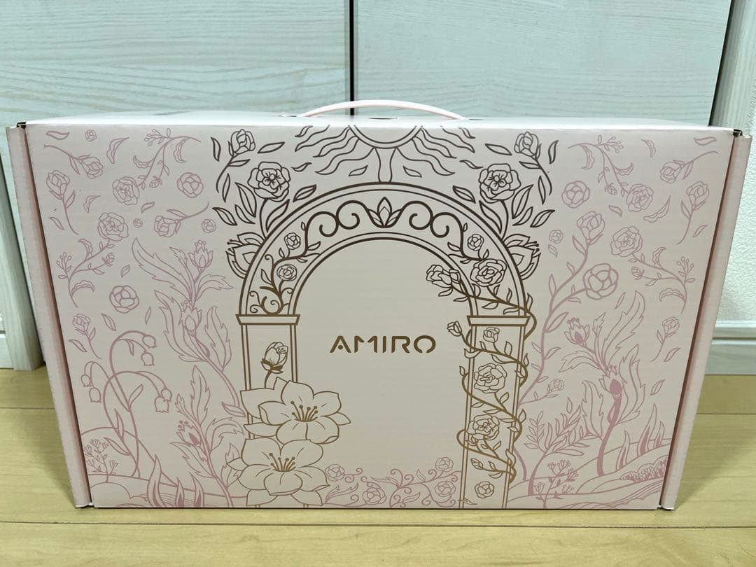 【未使用】AMIRO 女優ミラー 8インチ 10倍拡大鏡付き LEDミラー