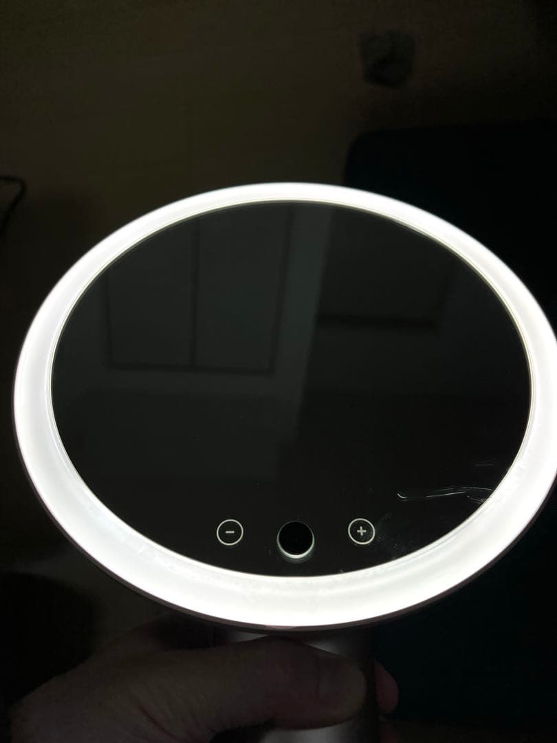 【未使用】AMIRO 女優ミラー 8インチ 10倍拡大鏡付き LEDミラー