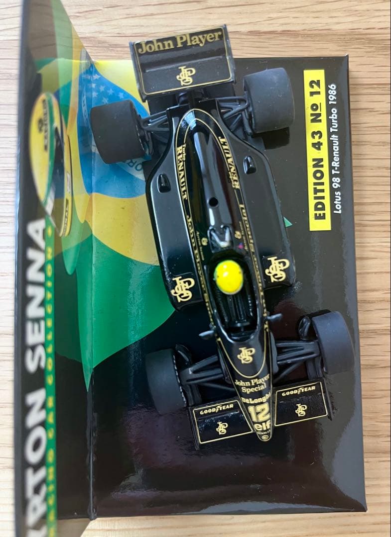 ミニチャンプス F1 ロータスルノー98T A.セナ JPSタバコ仕様1/43