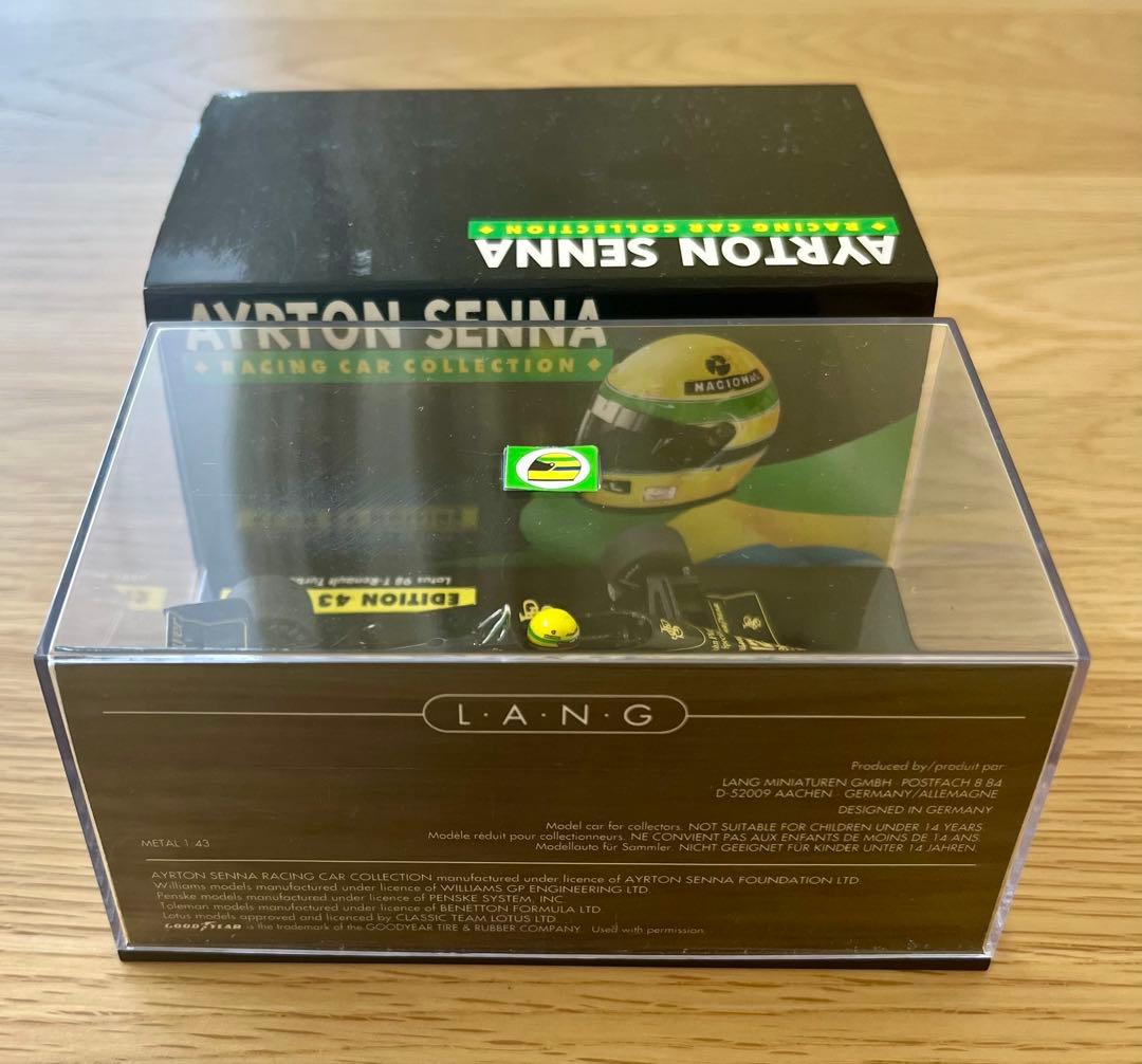 ミニチャンプス F1 ロータスルノー98T A.セナ JPSタバコ仕様1/43