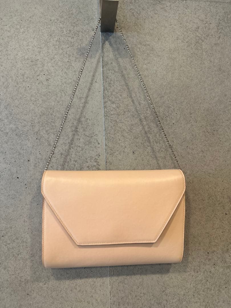 ★新品未使用★MaxMara ピンクベージュ クラッチバッグ　定価¥48,400