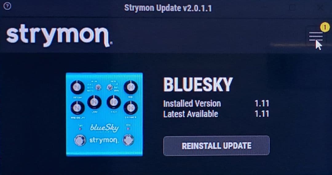 strymon blueSky v2 ファームウェア最新