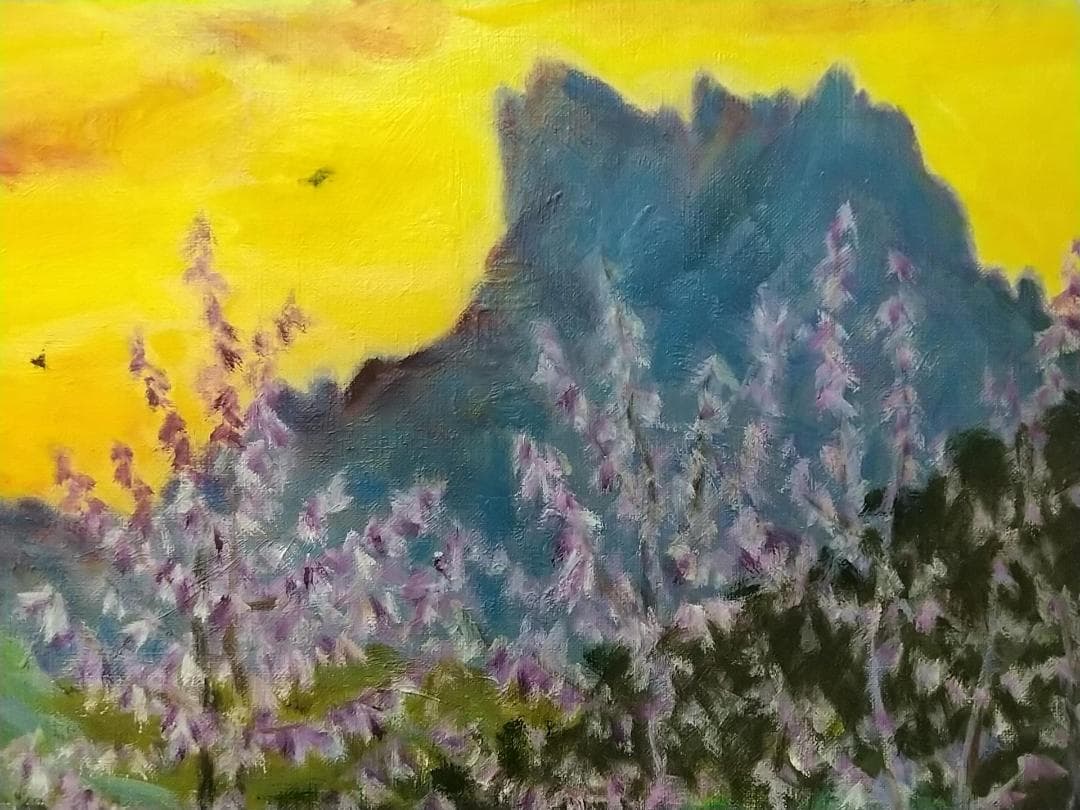 F6「妙義の里」絵画 油絵 油彩画 風景画 アート 妙義山