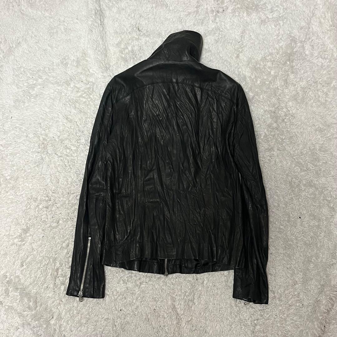 Y2K grunge real leather シワ加工　お兄系 平成初期 L