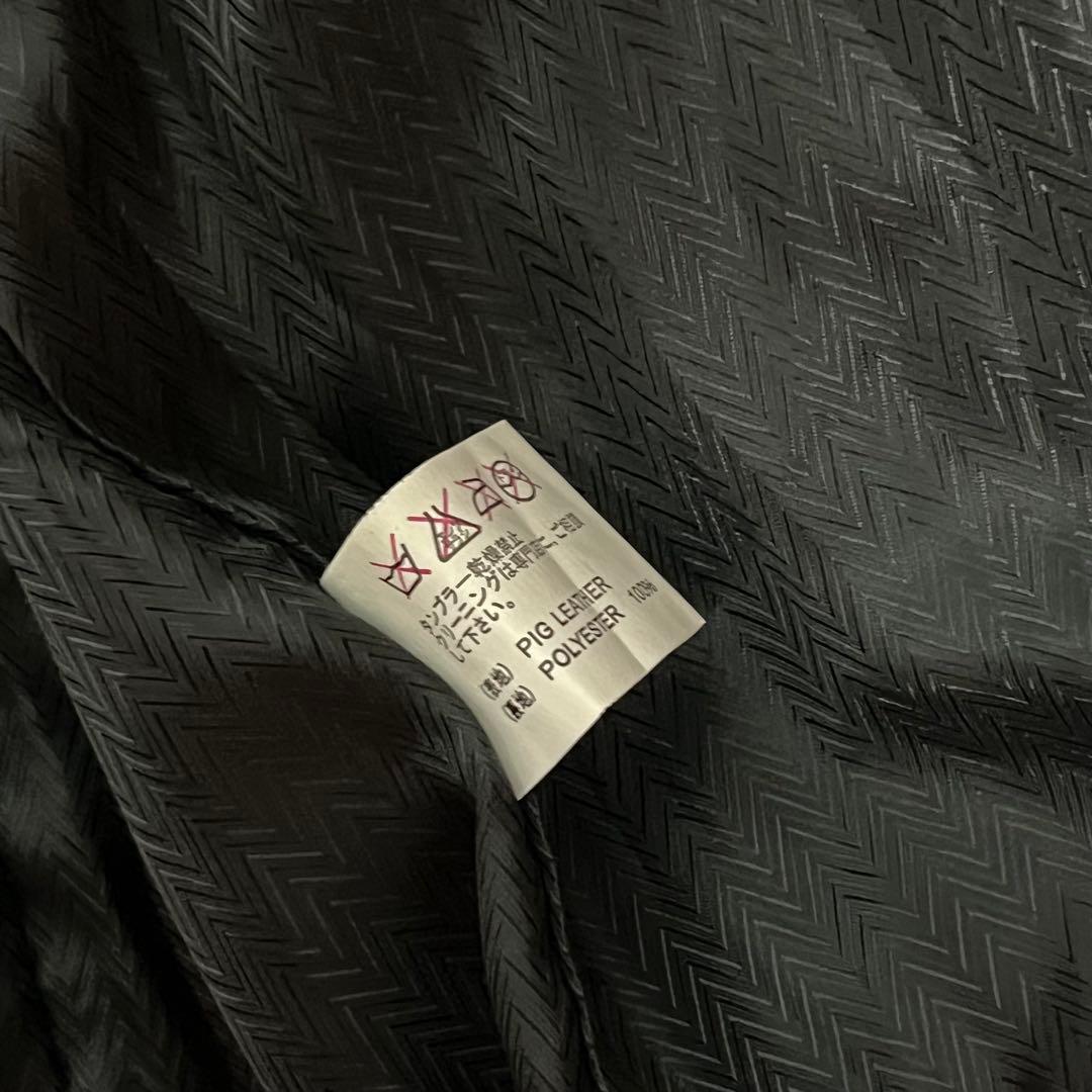 Y2K grunge real leather シワ加工　お兄系 平成初期 L