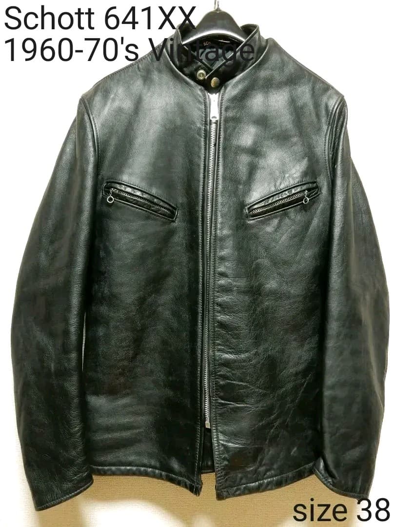 TALONジップ！逆ハの字！人気サイズ38！ショット641XXレザーシングル