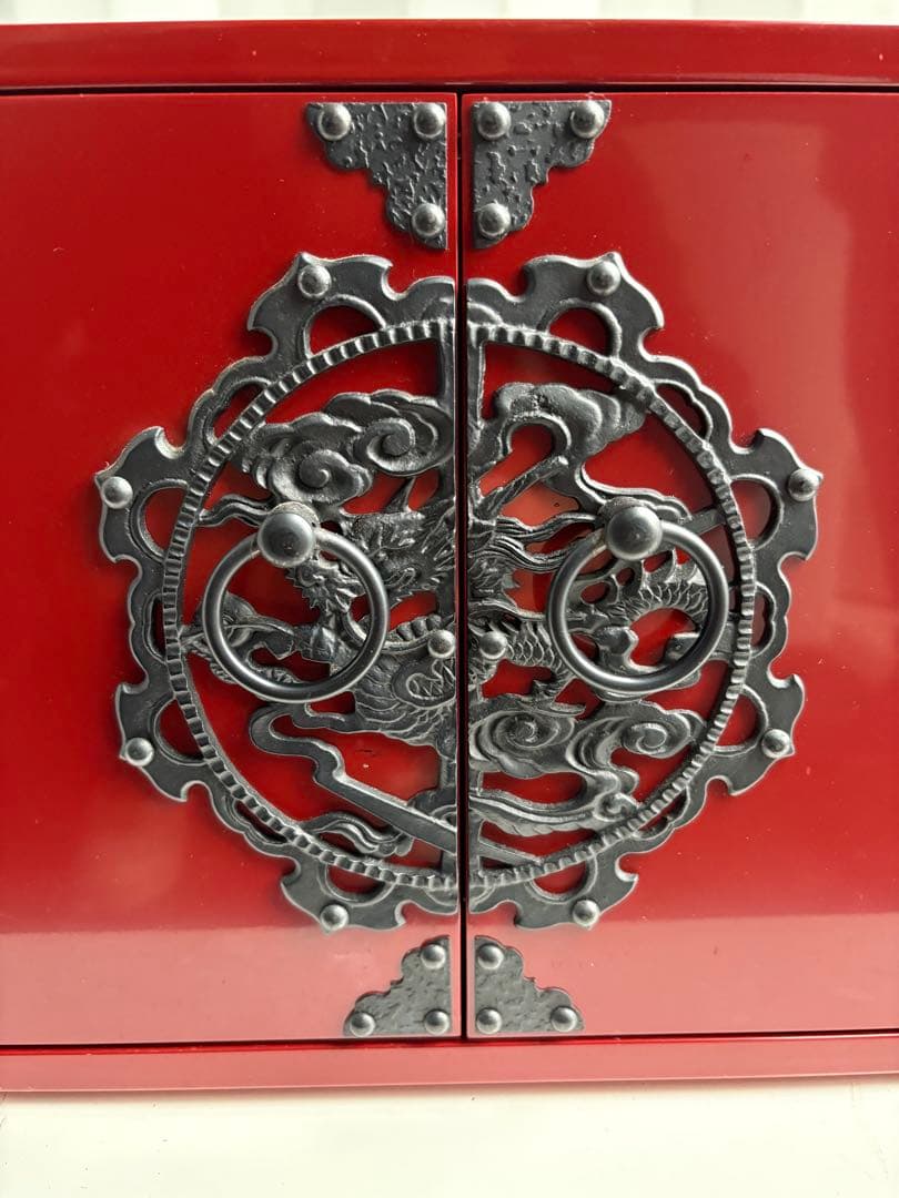 【極上品】時代風　赤家具　収納家具　送料無料