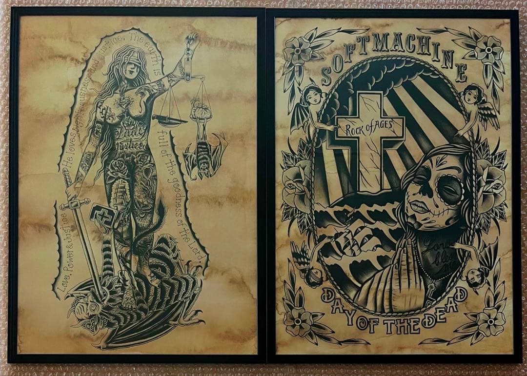 超希少 softmachine ソフトマシーン 手刷りフラッシュポスター セット