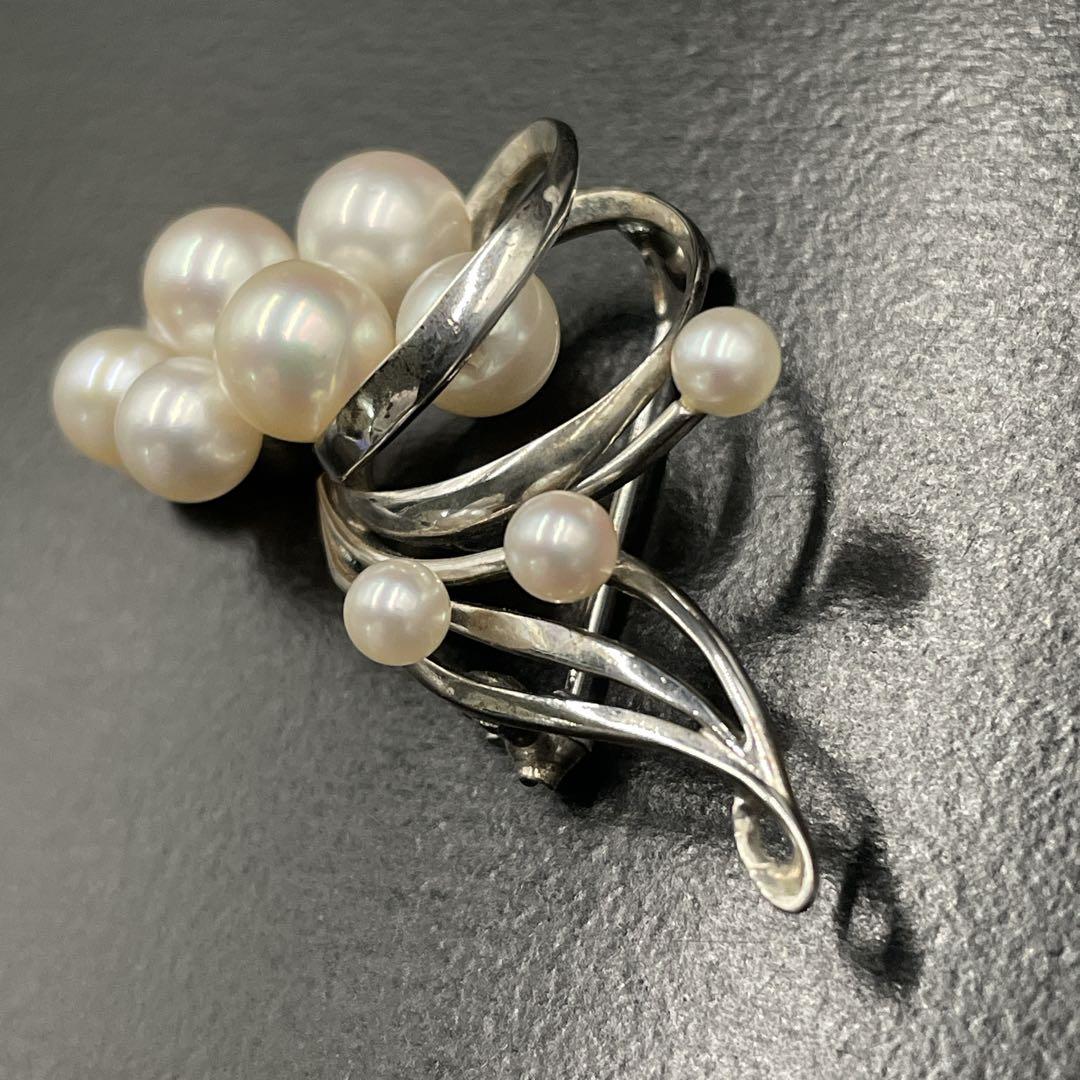 MIKIMOTOミキモト　パール　ブローチ　あこや真珠　7ミリ　11粒　MS刻印