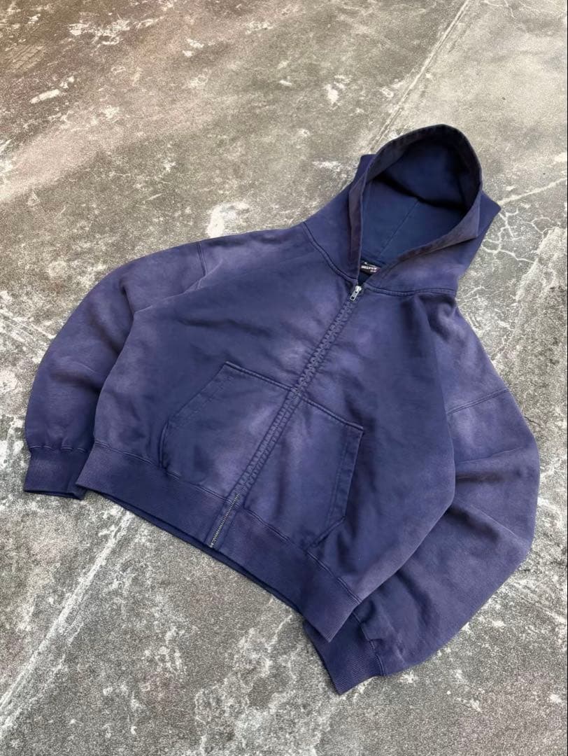 Belvet washed zip ネイビー完売品