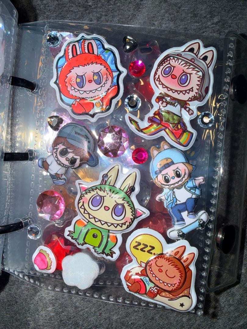 ラブブ・和柄ボンボンドロップシール帳完成品❤︎