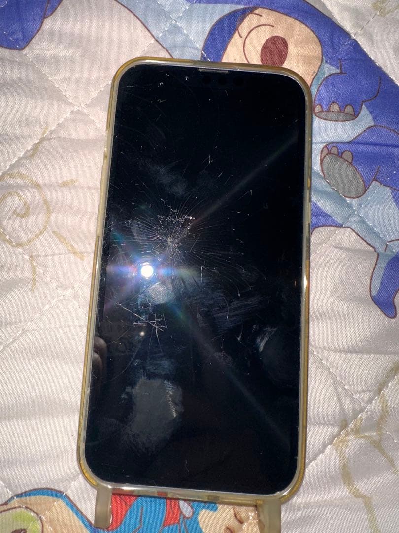 iPhone 14 ブルー 画面傷あり