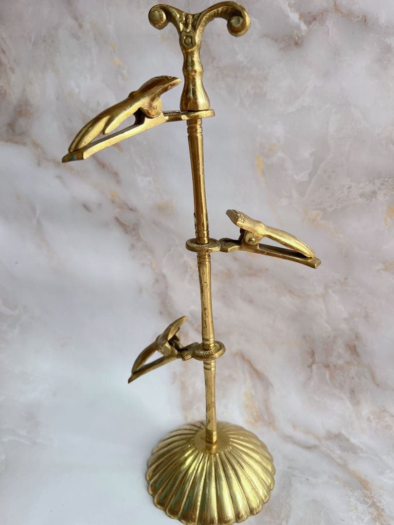 ハンドクリップスタンド 真鍮 店舗什器 ディスプレイ　ヴィンテージ オブジェ