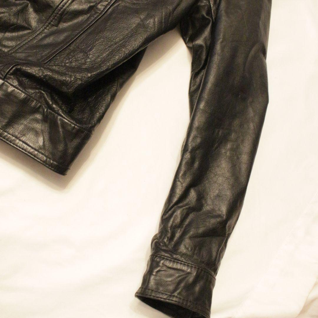 レザージャケット gジャン トラッカージャケット ブラック