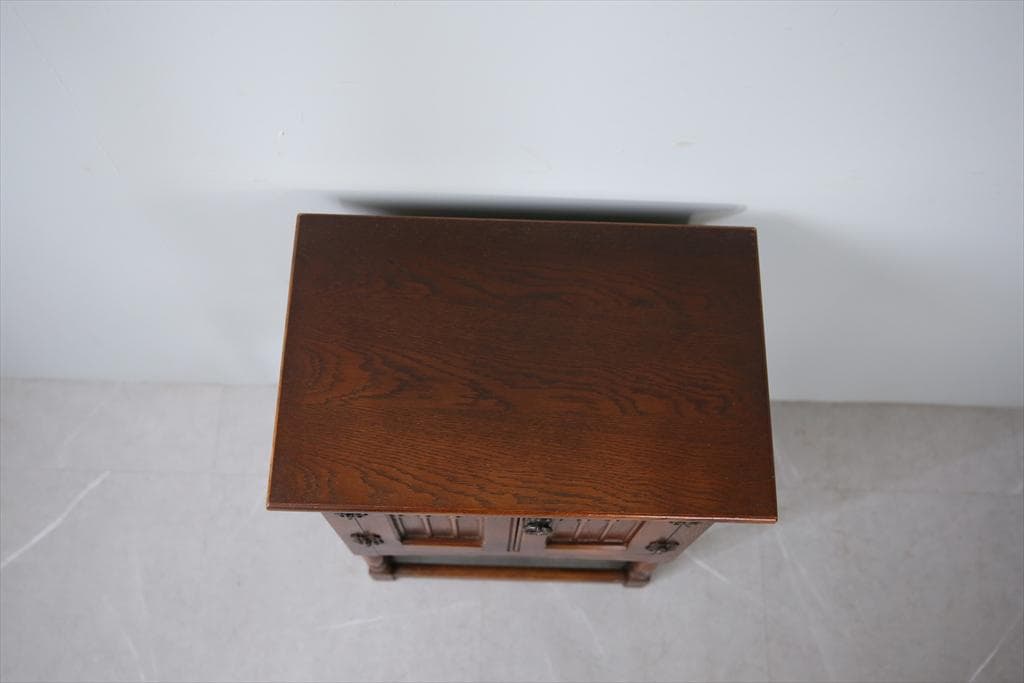 英国アンティーク木製カップボード/キャビネット/キッチン収納/飾り棚91-171