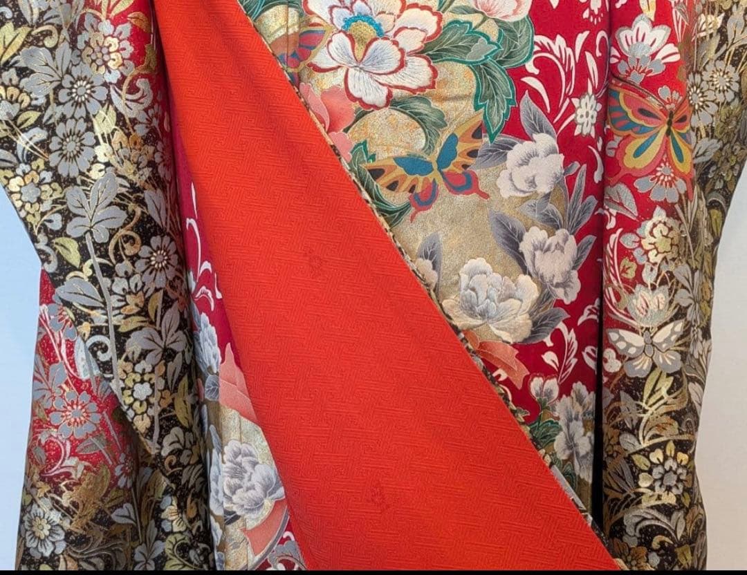 振袖フルセット身丈167裄69 後藤久美子ブランド 金銀彩 赤逸品 成人式卒業式