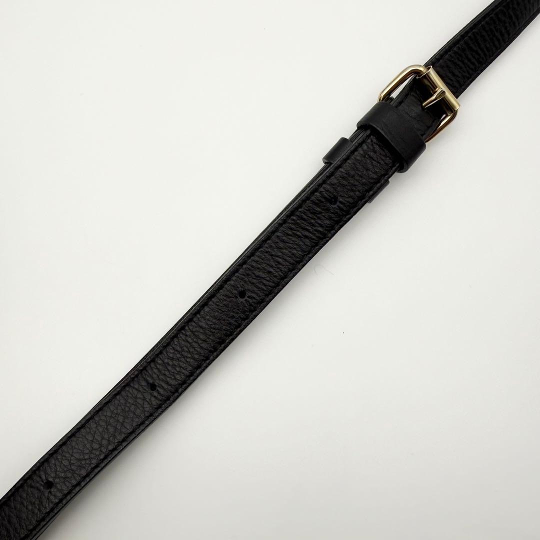 ラシット ソフトレザーシンプルショルダーバッグ 2way ブラック 日本製 牛革