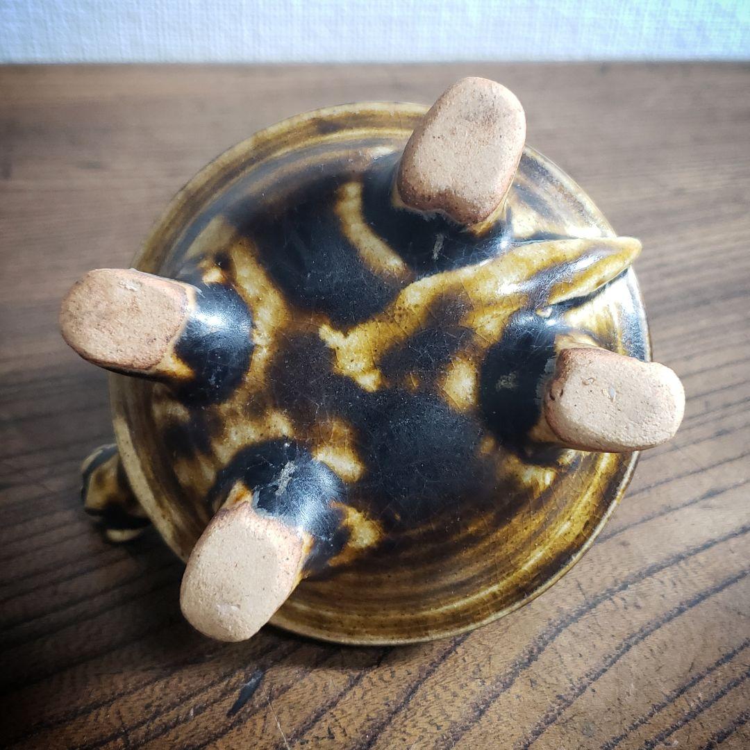 油燈　油壺　油灯　オイルランプ　陶器　亀　珍品　一輪挿し　花器　花瓶