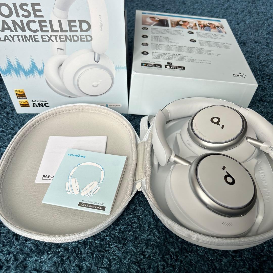 soundcore by Anker Space Q45 ワイヤレスヘッドホン白