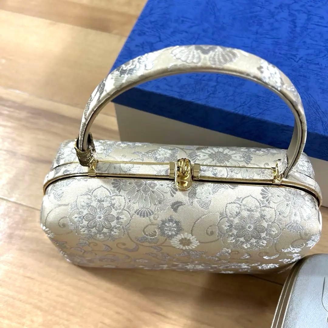 フォーマル 正絹帯地 草履 バッグセット 和装 一度のみ使用 ②