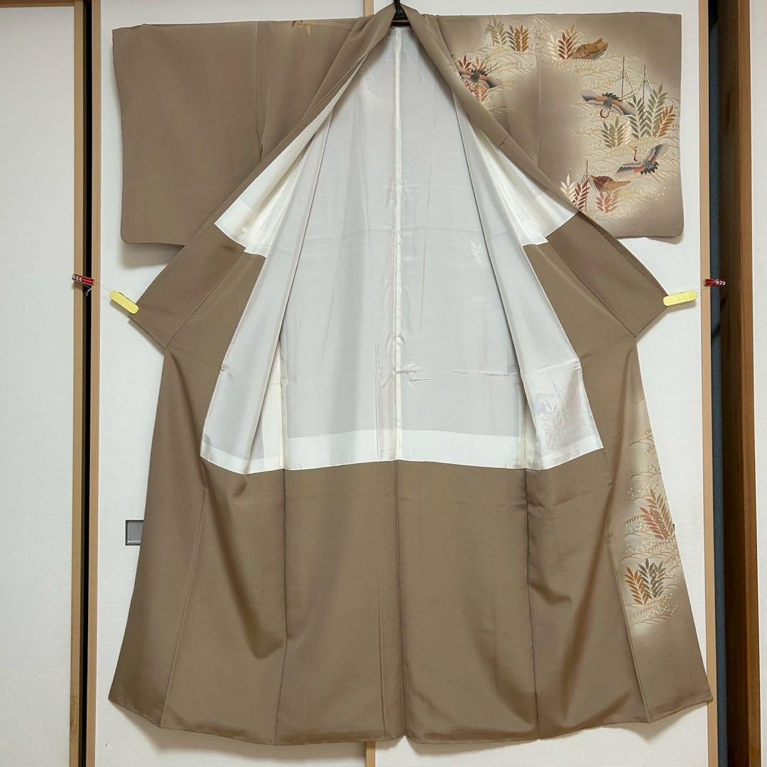 モ26 未使用近い　美品　袷　正絹　友禅　訪問着　フルセット