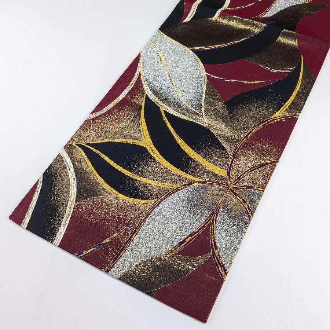 momo R7SK1496 袋帯 大ぶりの花文 ラメ 礼装用 六通柄