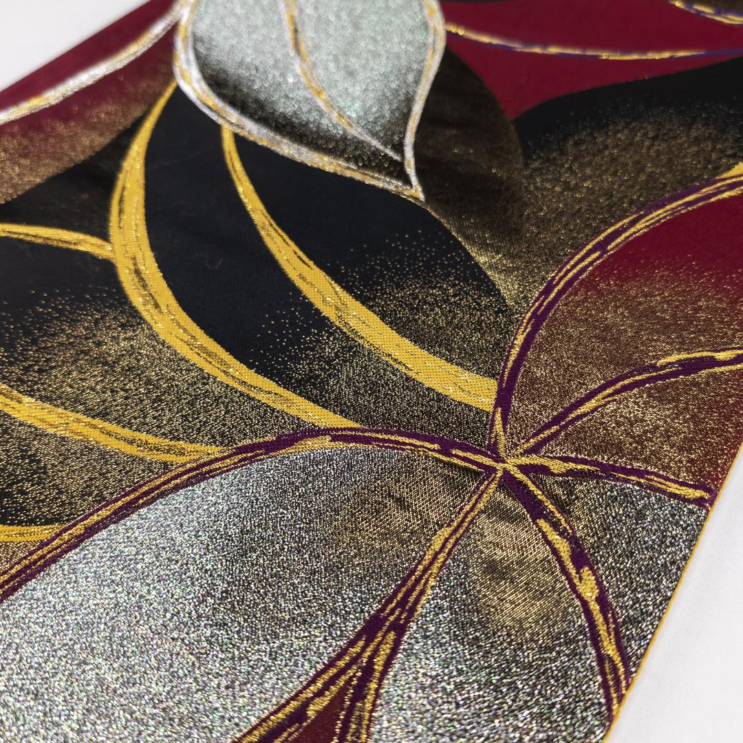 momo R7SK1496 袋帯 大ぶりの花文 ラメ 礼装用 六通柄