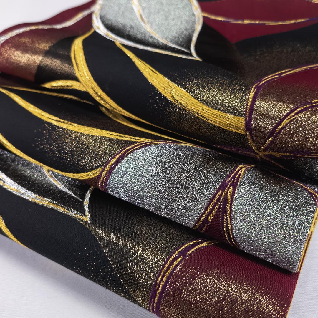 momo R7SK1496 袋帯 大ぶりの花文 ラメ 礼装用 六通柄