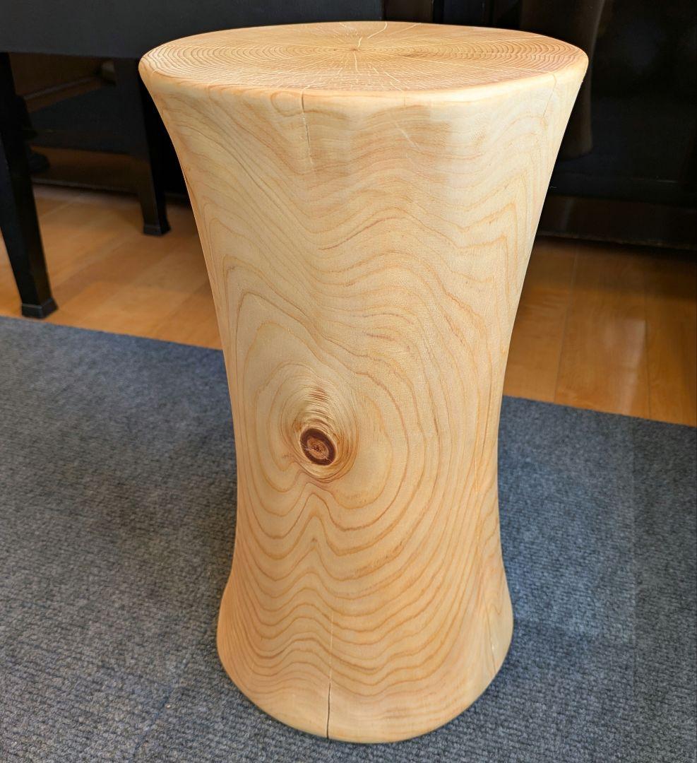 天然ヒバ　丸太　椅子　スツール　高さ約39㎝