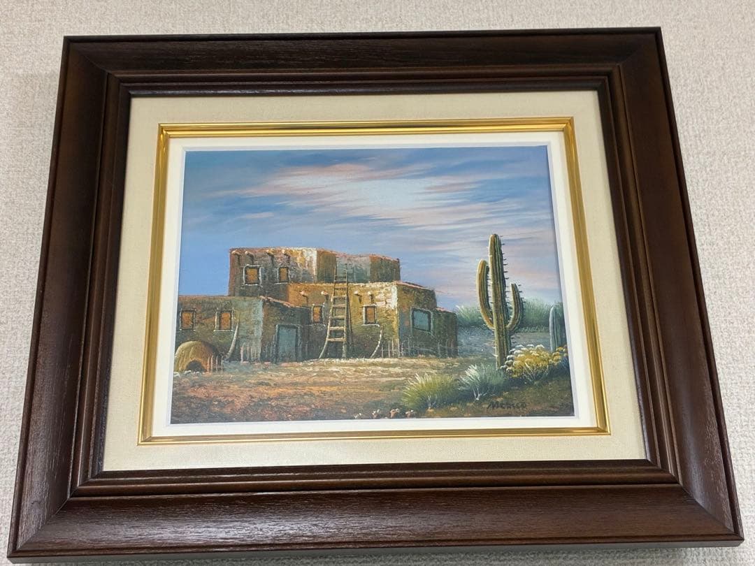 風景画 油彩画 メキシコで購入。