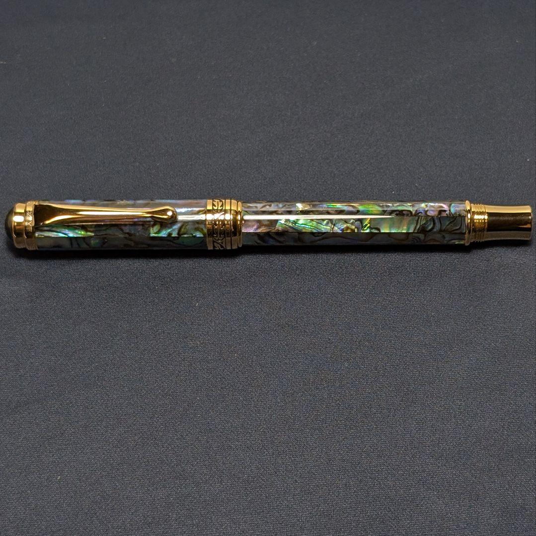 XEZO パウア貝 18Kメッキ 万年筆 M