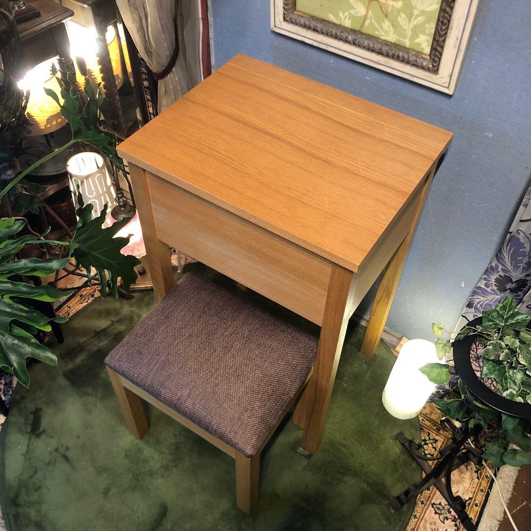 極美品　MUJI 無印良品 ドレッサー & チェア タモ材 ナチユラル