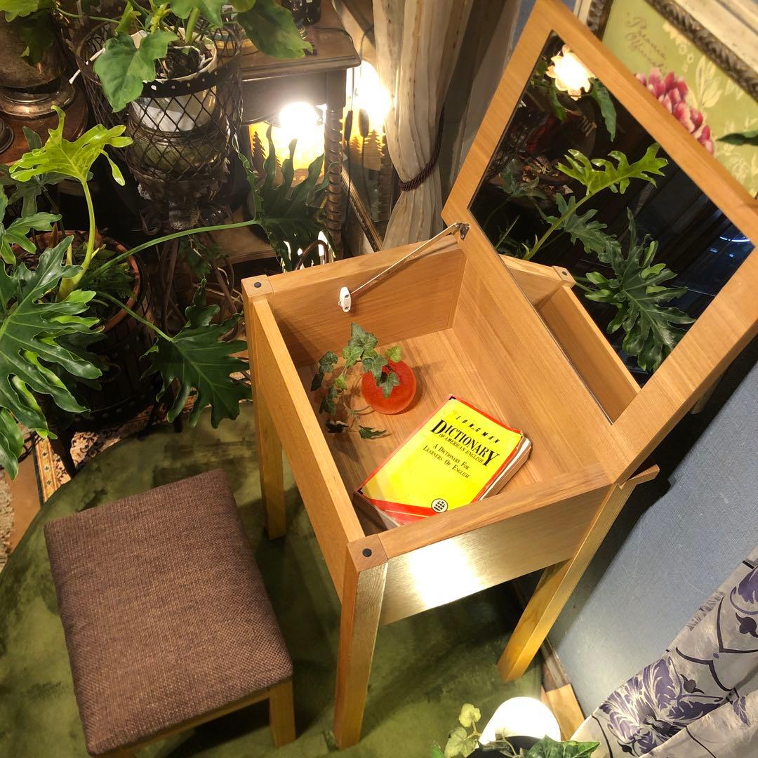 極美品　MUJI 無印良品 ドレッサー & チェア タモ材 ナチユラル