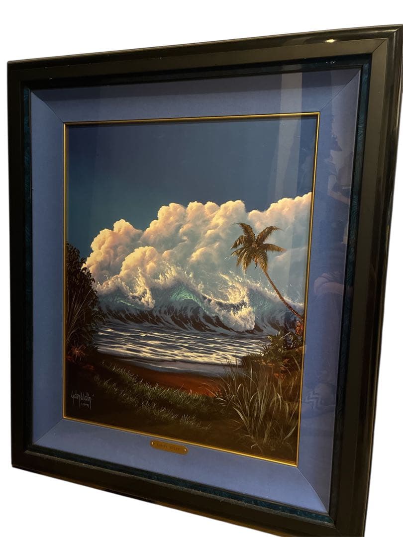 ゲーリー・ウェルティー「ウインドブロー」シルクスクリーン 直筆サイン入 額縁入