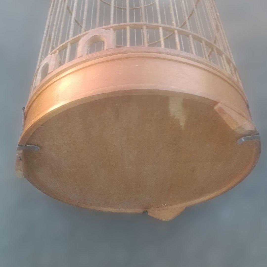 5132）木製鳥かご　吊り下げタイプ　高さ８６ｃｍ　大型