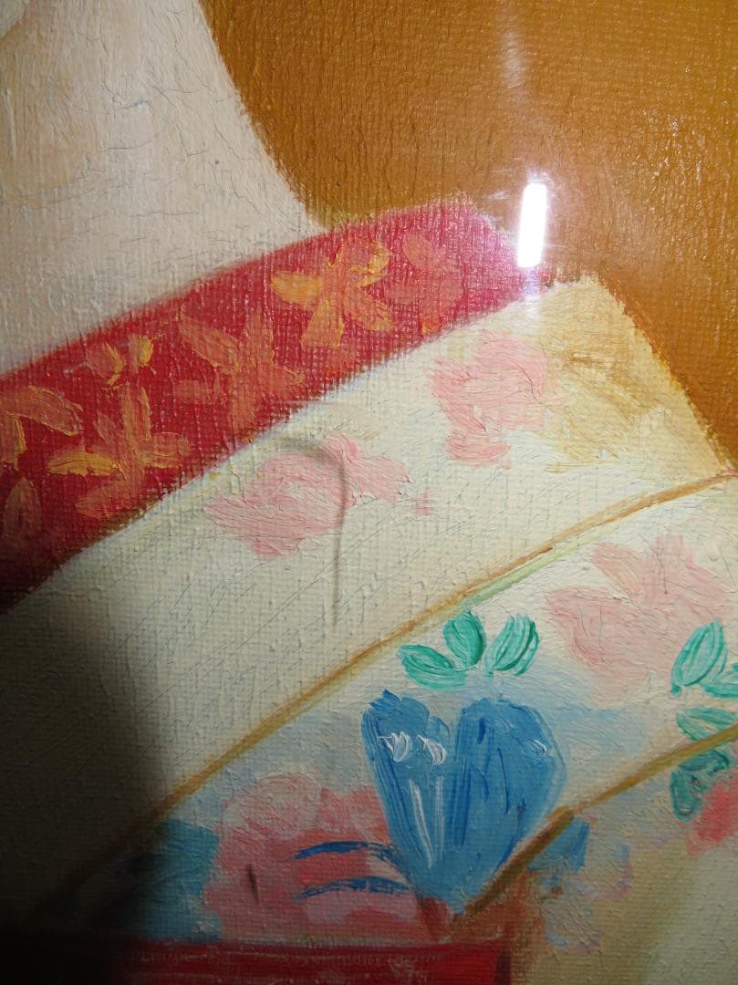 ◆　永井はる 「舞妓」 油彩　F１０号　東美会賞受賞　◆