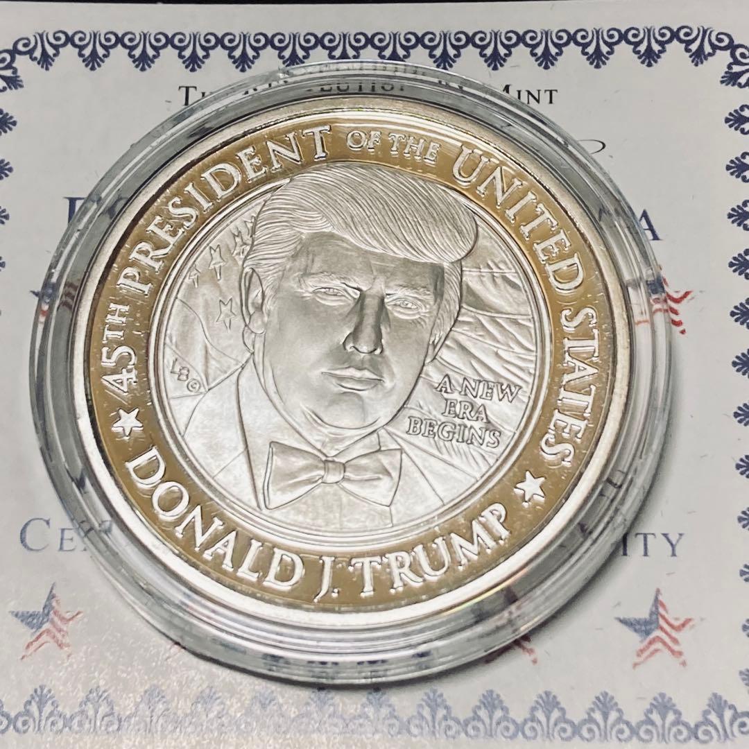 （超レア！）トランプ大統領　1オンス 銀貨　トランプ/メラニア