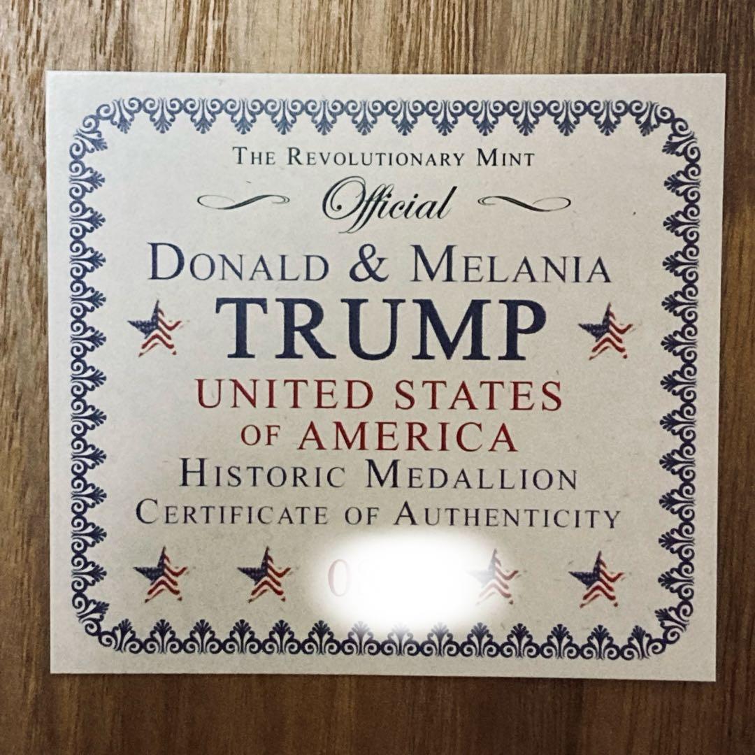 （超レア！）トランプ大統領　1オンス 銀貨　トランプ/メラニア