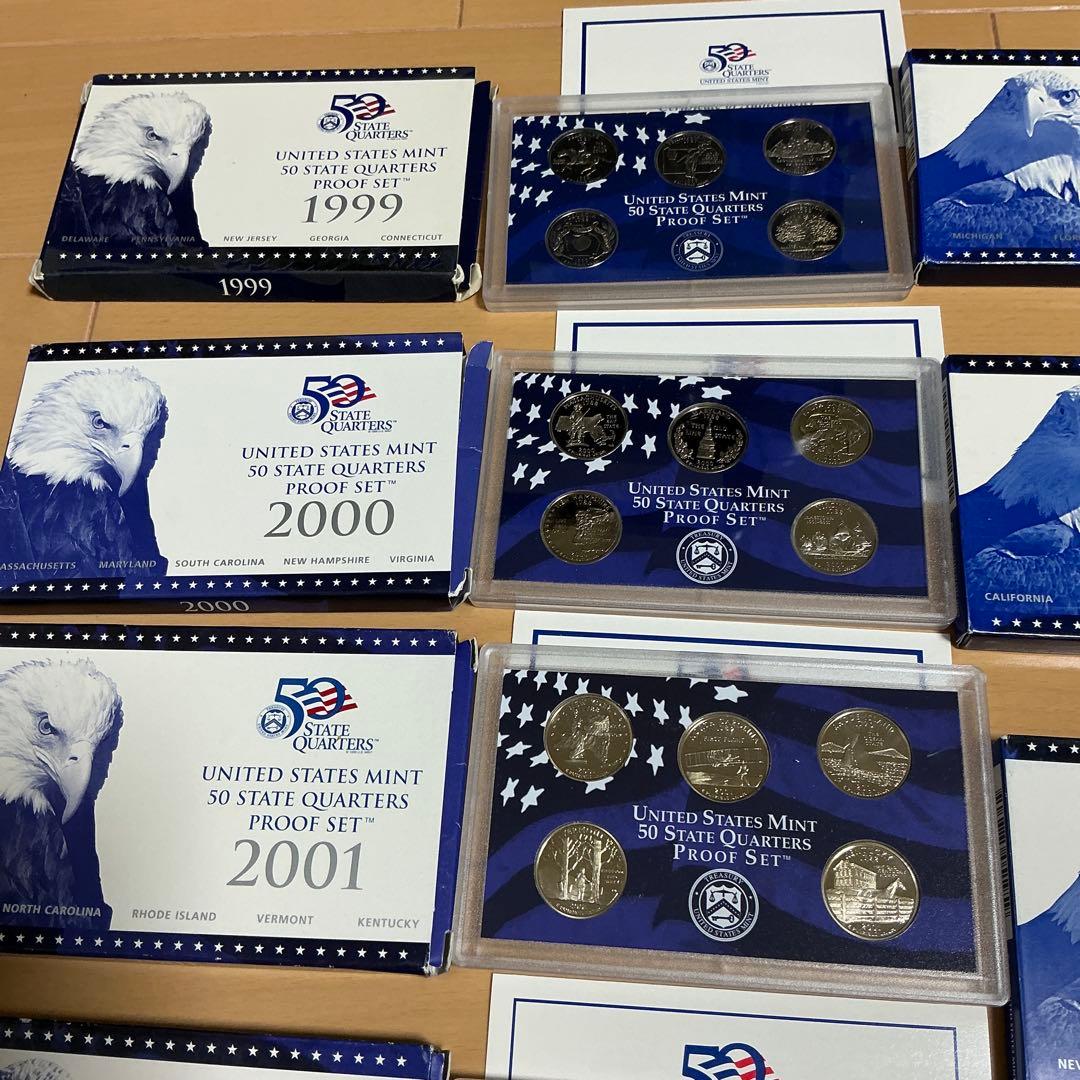 アメリカ　50州　硬貨 プルーフ　コンプリート　1999〜2008年　10年